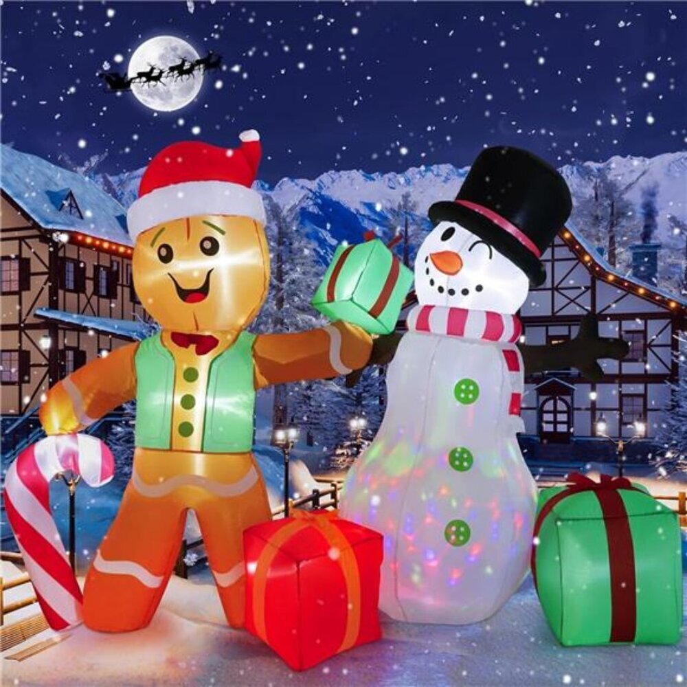 6 FT Christmas Decorations Outdoor Inflatables Gingerbread Man